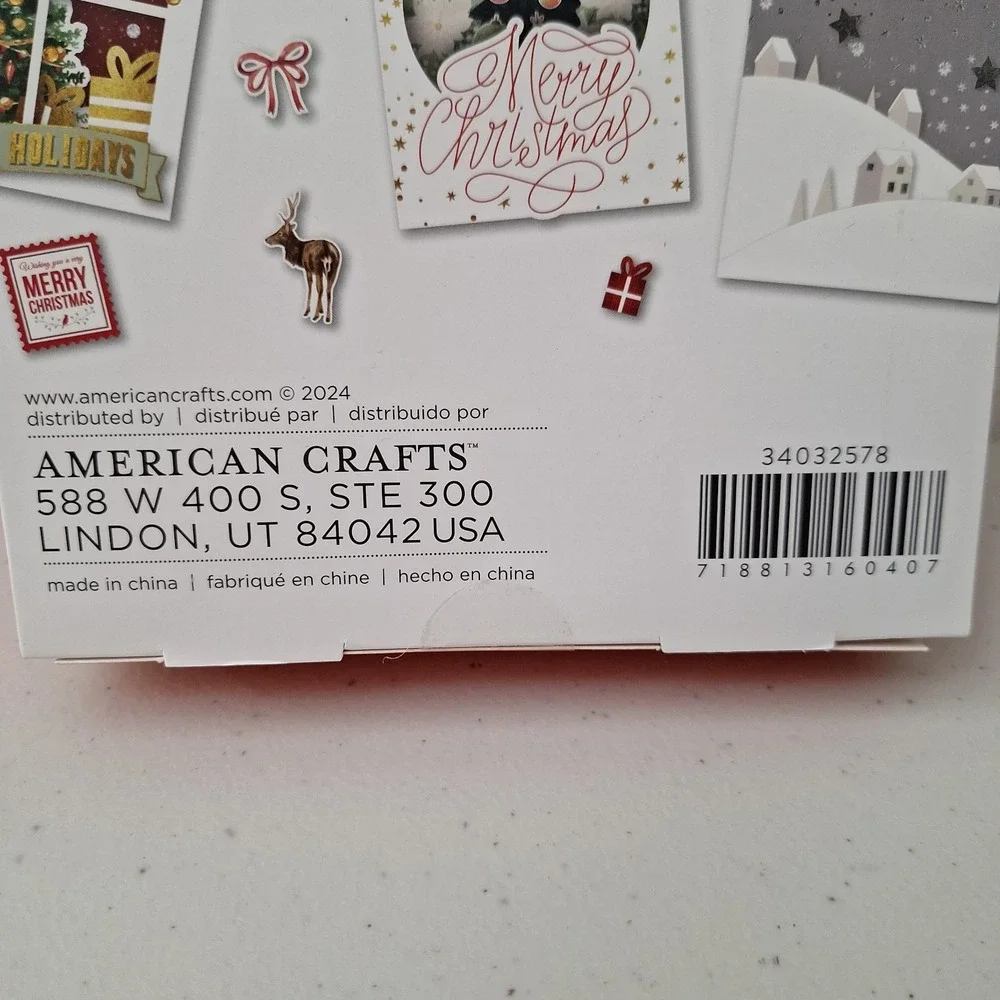 American Crafts Christmas Card Making Kit, DIY Crafting Set, NEW, Retired